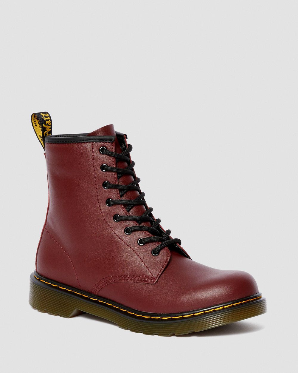 Dr Martens 1460 Softy T Kožené Šnurovacie Topánkylar Detske ( Červené ) SK 203-XRMEFD